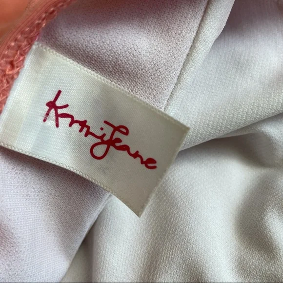 Kortni Jeane One Piece Swimsuit Halter Ruched Strapless Swim XS Pink Tie Back - Picture 6 of 10